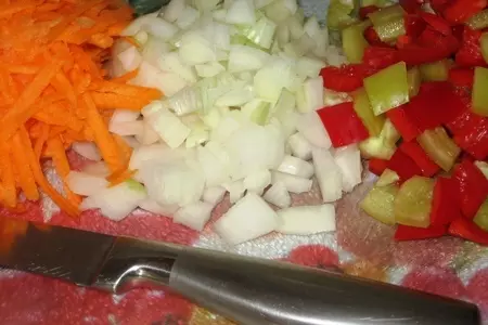 Печеночный пирог с овощами: шаг 2