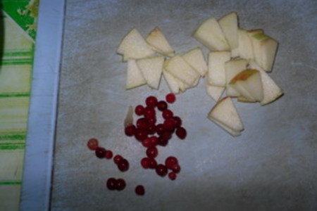 Творожное суфле с яблоками и брусникой: шаг 6
