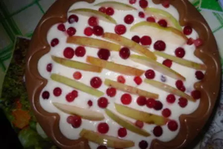 Творожное суфле с яблоками и брусникой: шаг 9