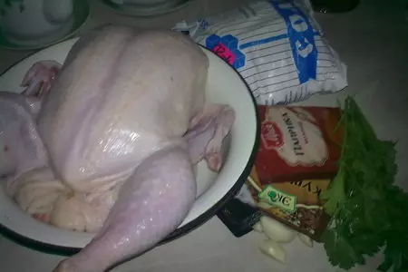 Курица запеченая на соли: шаг 1