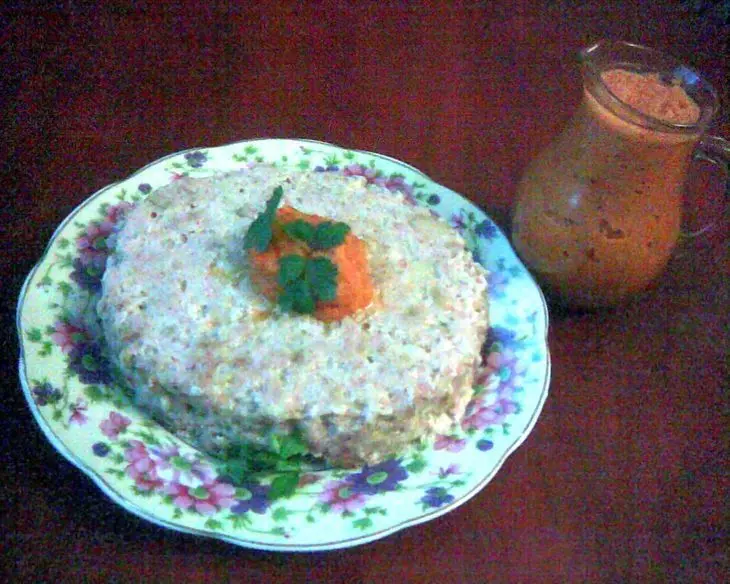 Куриная запеканка с овсяными хлопьями с пряным густым соусом: шаг 4