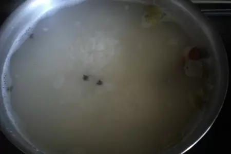 Курочка с рисом  с шафрановым молоком и кориандром: шаг 6