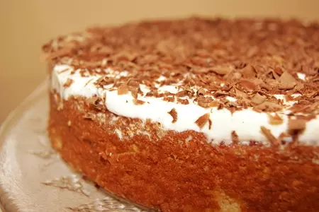 Манно-молочный бисквит и торт из него: шаг 7