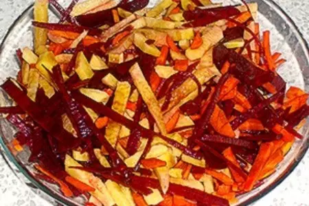 Отбивные кальмары с овощной соломкой: шаг 3