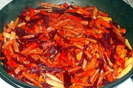 Отбивные кальмары с овощной соломкой: шаг 4