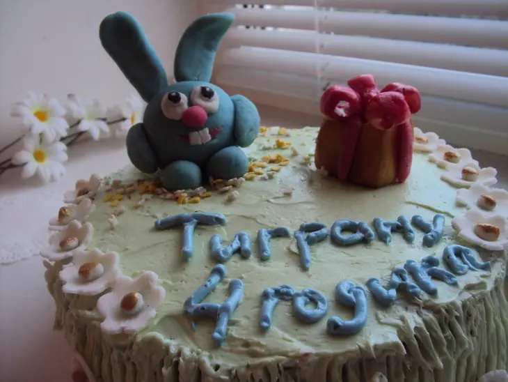 Торт "крош" для племянника:) (ванильный бисквит с белым шоколадом): шаг 21