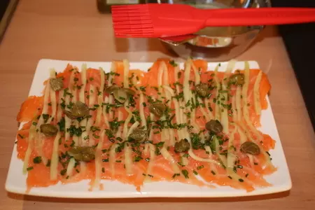 Карпаччо из лосося в оливковом масле/конкурс: шаг 6
