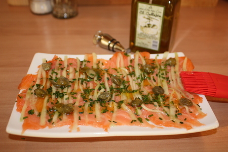 Карпаччо из лосося в оливковом масле/конкурс: шаг 7