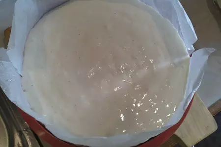 Сырный чизкейк с фламбированными персиками: шаг 3