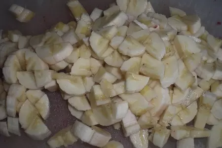 Блинчики из гречневой муки с фруктовым фламбе и сыром: шаг 14