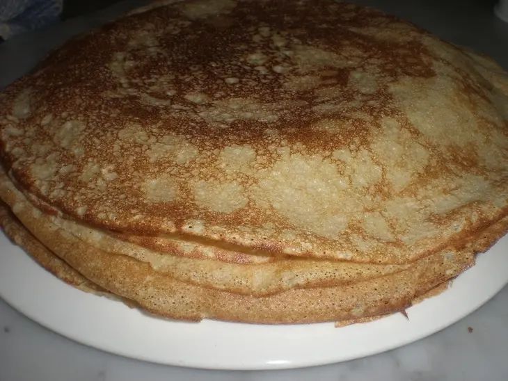 Блинчики из гречневой муки с фруктовым фламбе и сыром: шаг 24