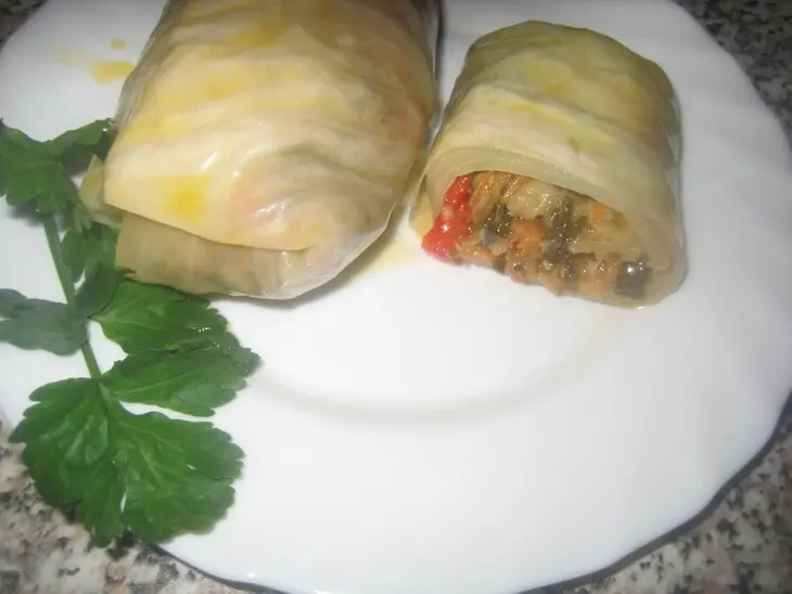 Маринованые овощные голубцы: шаг 5