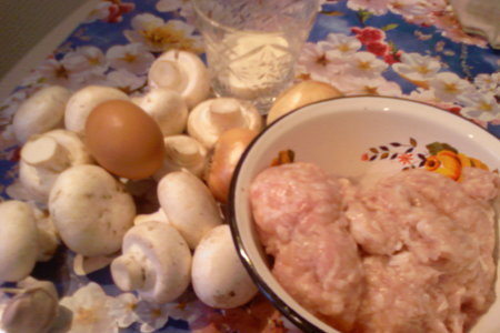 Куриные котлетки с грибами: шаг 1