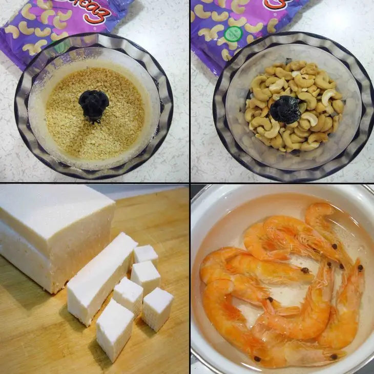 Салат с брынзой, креветками и овощами, 10 "а": шаг 1