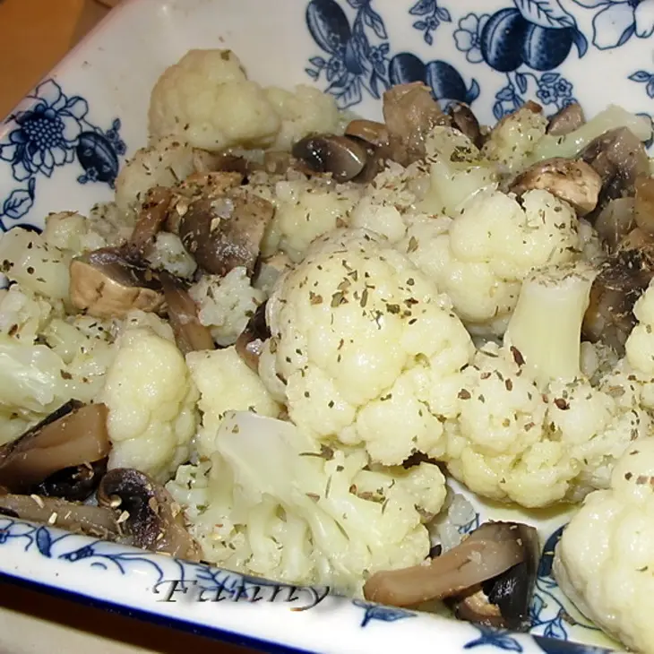 Цветная капуста, запеченная с грибами и сыром: шаг 6
