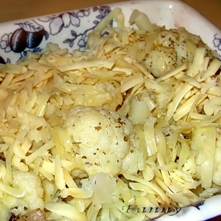 Цветная капуста, запеченная с грибами и сыром: шаг 7
