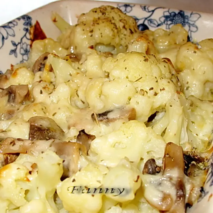 Цветная капуста, запеченная с грибами и сыром: шаг 9
