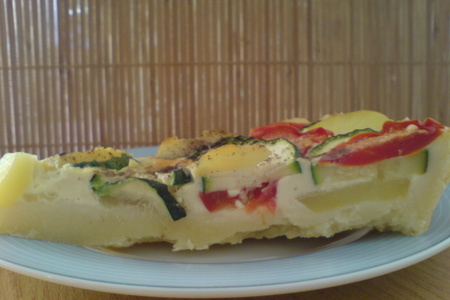 Открытый пирог с помидорами, картофелем и цуккини: шаг 9