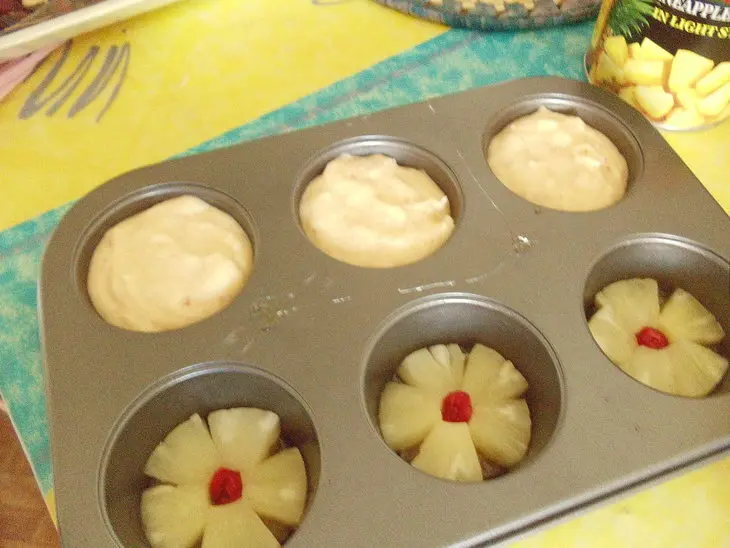 Кокосовые кексы с ананасами: шаг 6