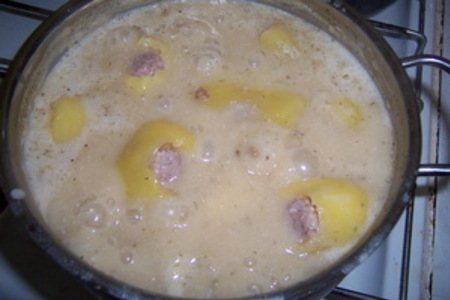 Фаршированный мясом картофель в грибной подливе + бонус "картофельные спиральки": шаг 7
