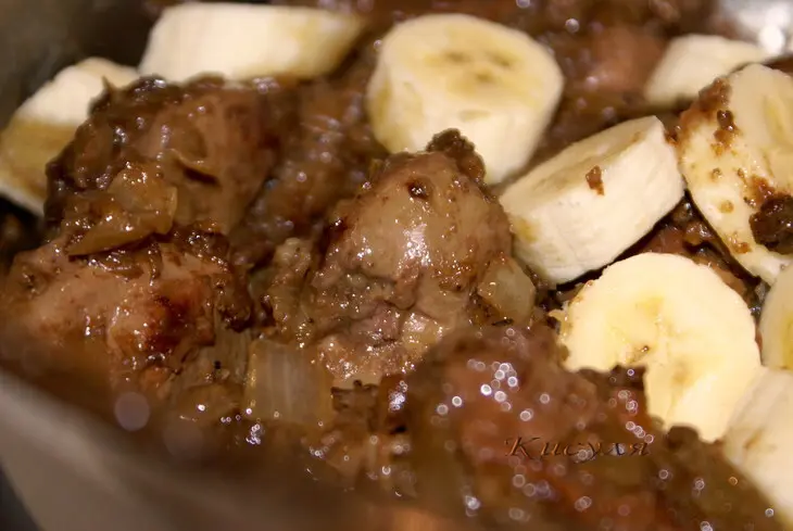 Печень индейки с бананом и ромом: шаг 8