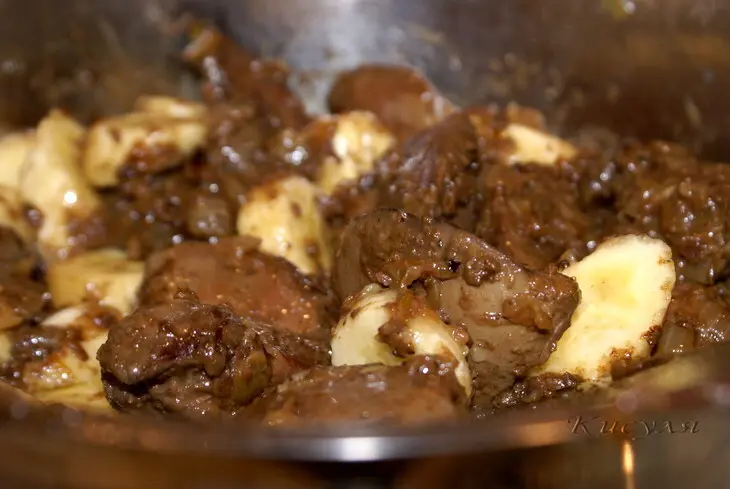 Печень индейки с бананом и ромом: шаг 9