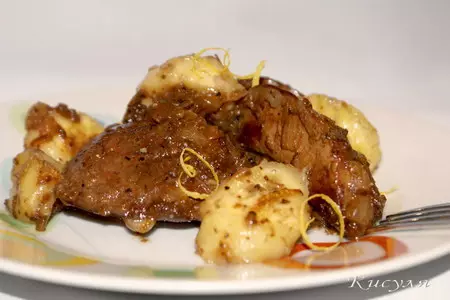 Печень индейки с бананом и ромом: шаг 10