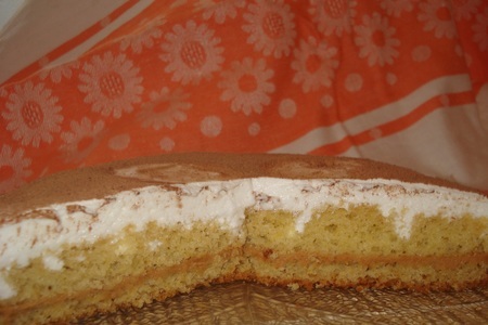 Торт с апельсиновым бисквитом и нежным суфле: шаг 1