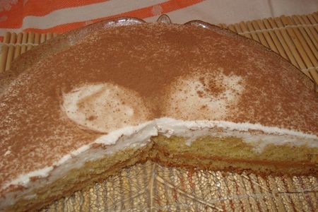 Торт с апельсиновым бисквитом и нежным суфле: шаг 2