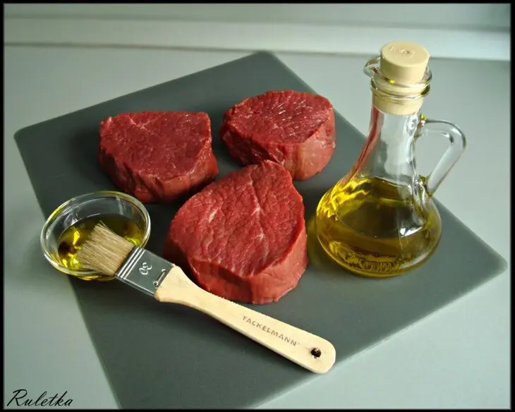 Перечный раундрамб-стейк с грилованными овощами  (pepper raundramb-steak).: шаг 6