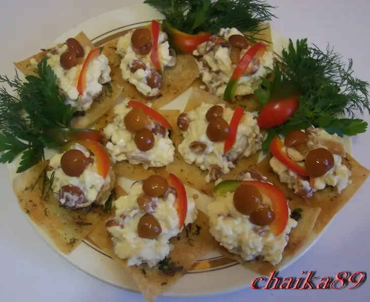 Сыро-грибная закуска: шаг 4