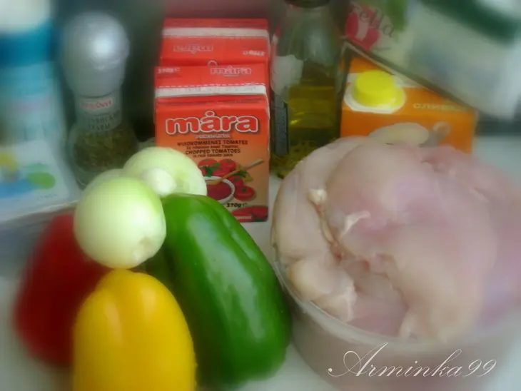 Курица в томатно-сливочном соусе: шаг 1