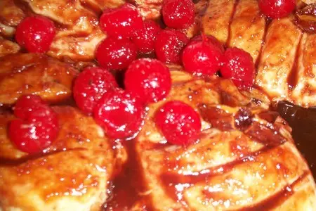 Куриные грудки в вишнёвом соусе по  мотивам китайской  кухни.дуэль.: шаг 10