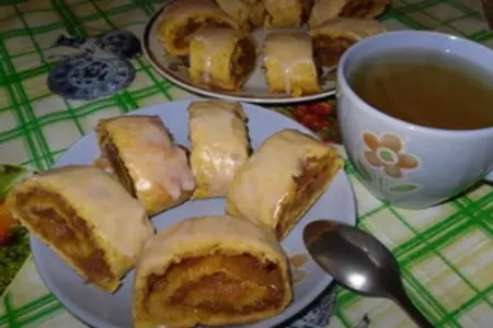 Морковные рулетики с вареньем: шаг 9