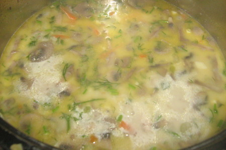 Сырный суп с шампиньонами: шаг 7