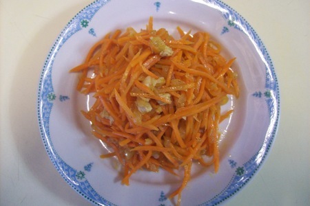Салат из моркови с мясом по-корейски: шаг 3