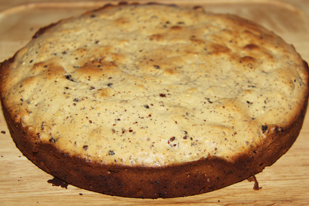 Творожный кексовый пирог с изюмово-грецким насыщением: шаг 6