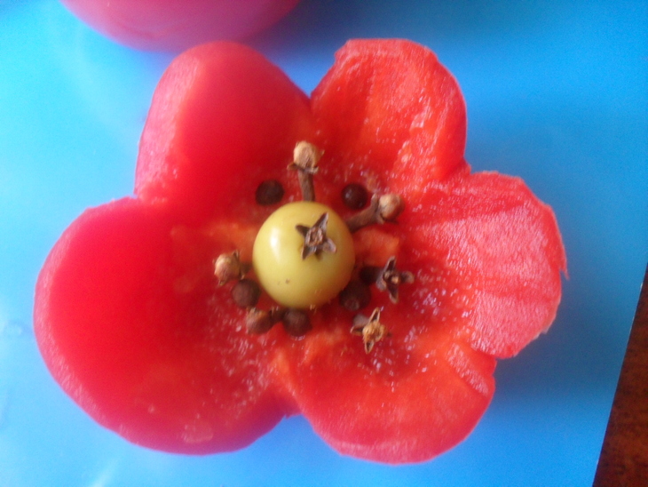 Салат "красный цветок": шаг 5