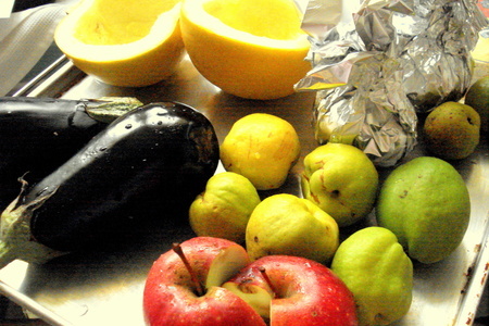 Суп тыквенно-айвово-яблочный с орехами "осенний бархат": шаг 1