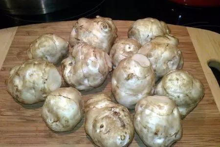Салат из топинамбура (иерусалимский артишок, булва, волошская репа, sunchoke, topinambour): шаг 3