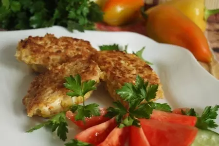 Куриные котлеты с яблоками и кукурузной крупой: шаг 6