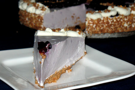 Торт-десерт с рикоттой и черникой "северный цвет": шаг 8