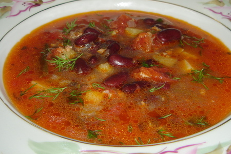 Суп с фасолью по мотивам чили кон карне: шаг 4