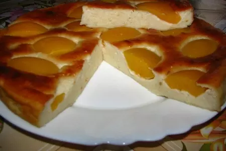 Запеканка творожная " неженка" с бананом и персиками: шаг 1