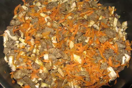Паштида (запеканка)с начинкой из куриной печени: шаг 3