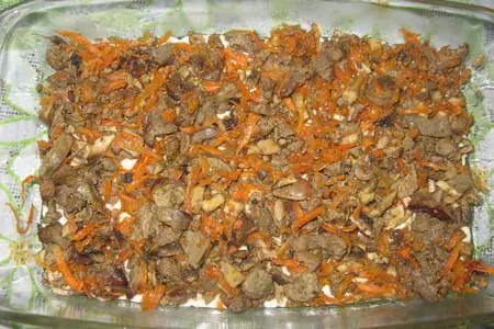 Паштида (запеканка)с начинкой из куриной печени: шаг 6