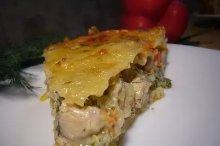 Открытый пирог с индейкой.: шаг 3