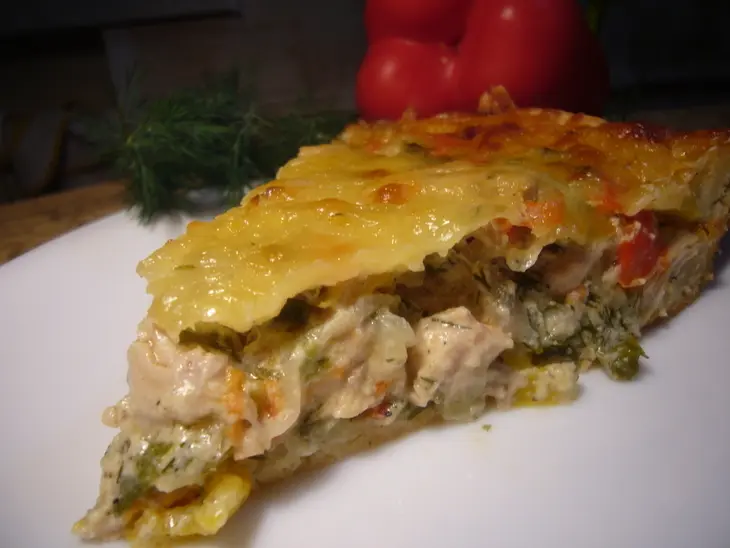 Открытый пирог с индейкой.: шаг 4