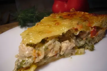 Открытый пирог с индейкой.: шаг 4