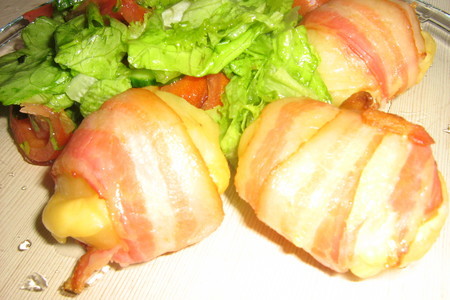 Запеченная картошка в беконе ,начинённая сыром :s: шаг 6